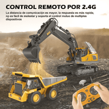 Excavadora Bulldozer Volquete RC 4WD Escala 1:20 - VyFlair