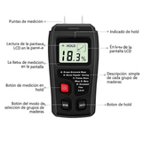 Medidor Digital de Humedad para Madera - VyFlair
