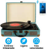 Tocadiscos Vintage Bluetooth 3 Velocidades con Altavoces - VyFlair