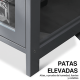 Gabinete de Exhibición Iluminado de Bambú y Acrílico - VyFlair
