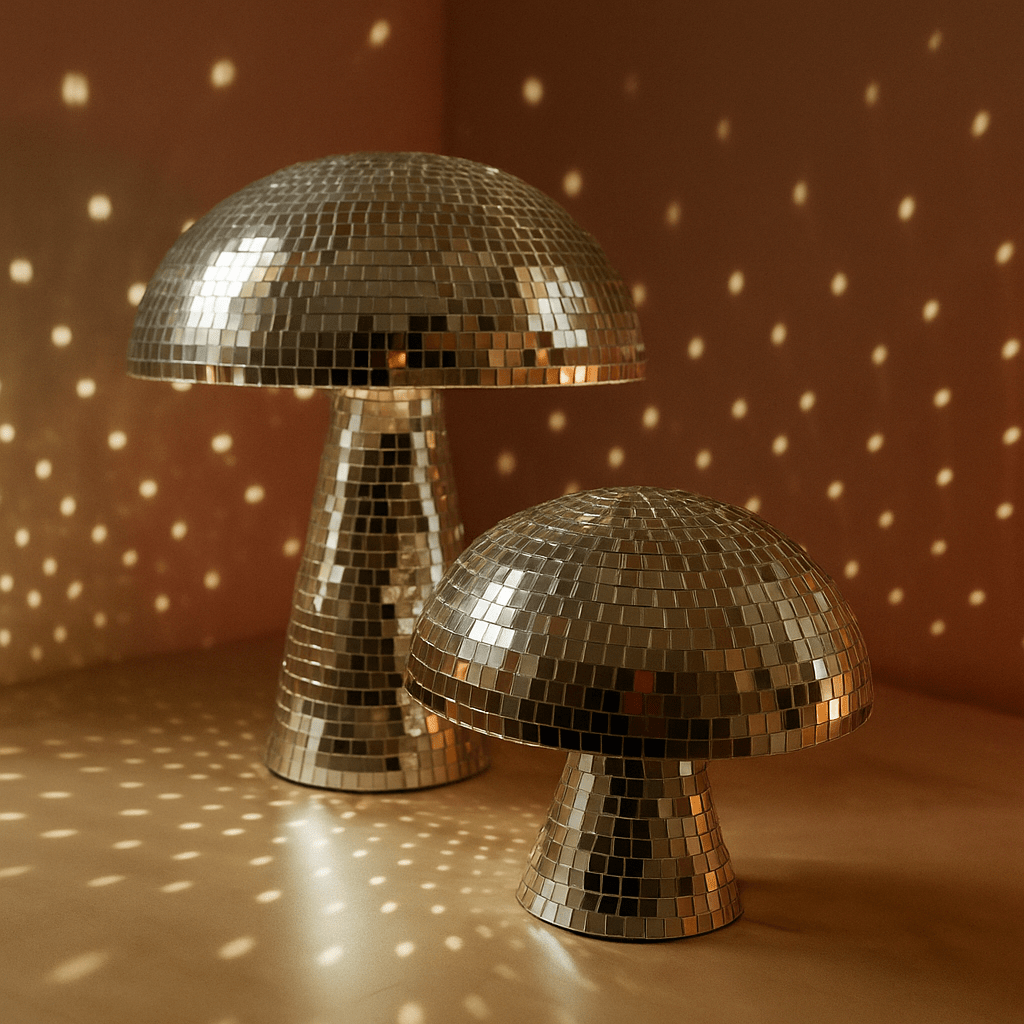Lámpara Hongo Retro con Bola de Discoteca - VyFlair