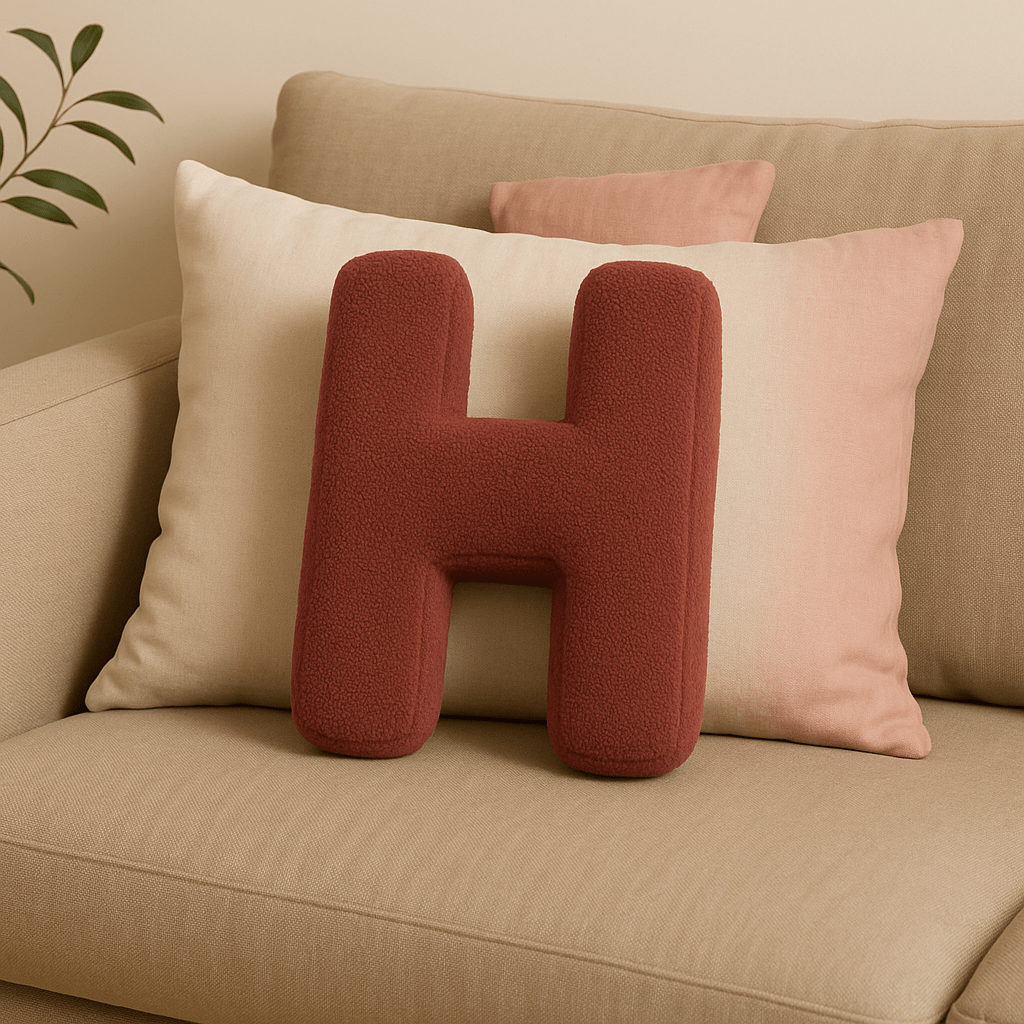 Cojín de Sofá Personalizado con Letras 3D - VyFlair