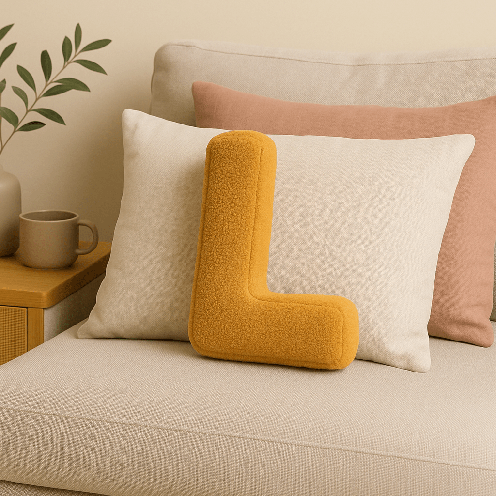 Cojín de Sofá Personalizado con Letras 3D - VyFlair