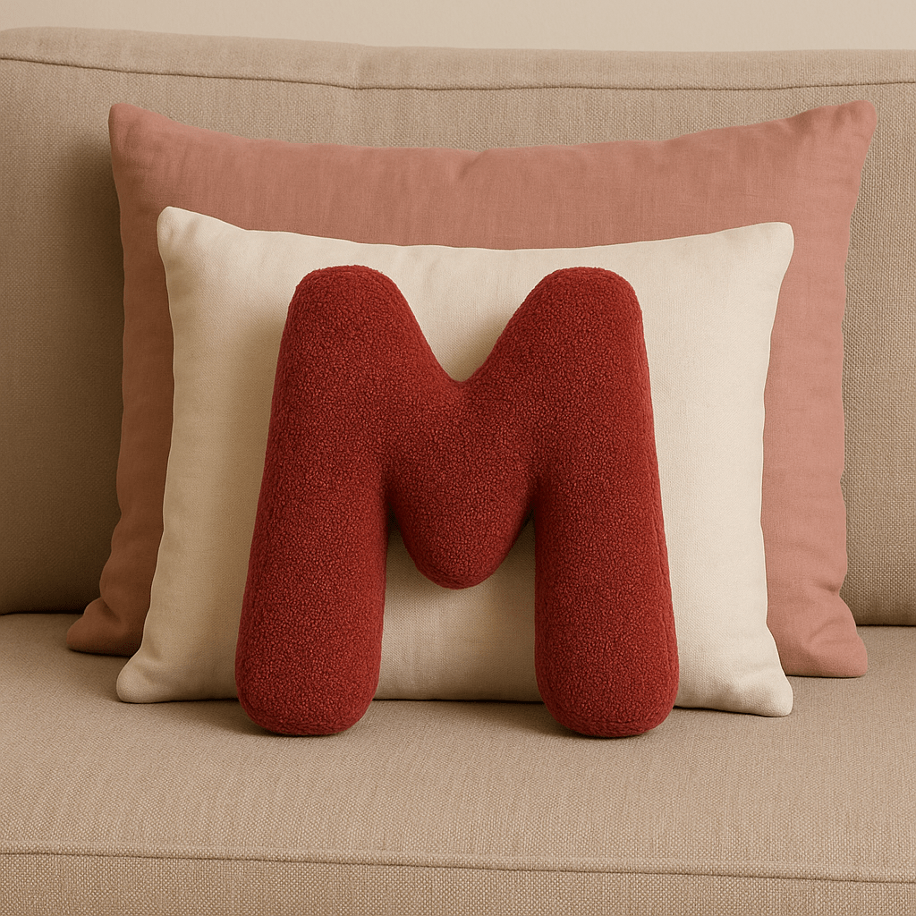 Cojín de Sofá Personalizado con Letras 3D - VyFlair
