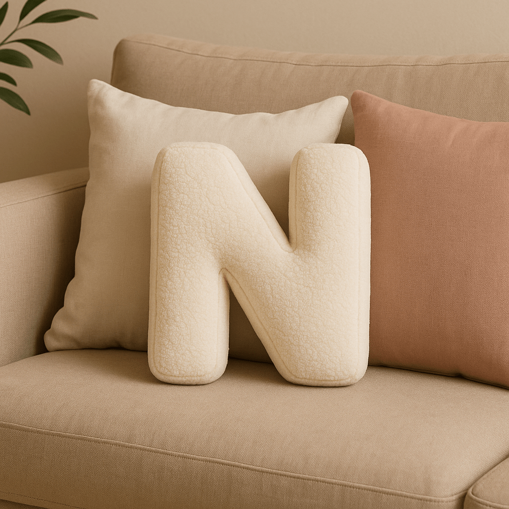 Cojín de Sofá Personalizado con Letras 3D - VyFlair