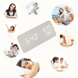 EchoWood Reloj LED de Madera con Control por Voz - VyFlair