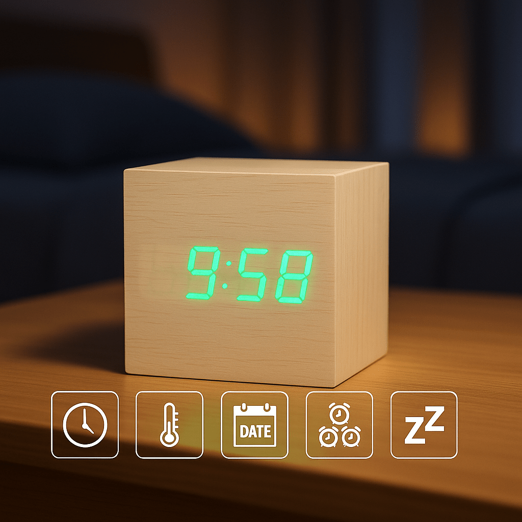 Reloj Despertador Digital LED Compacto - VyFlair