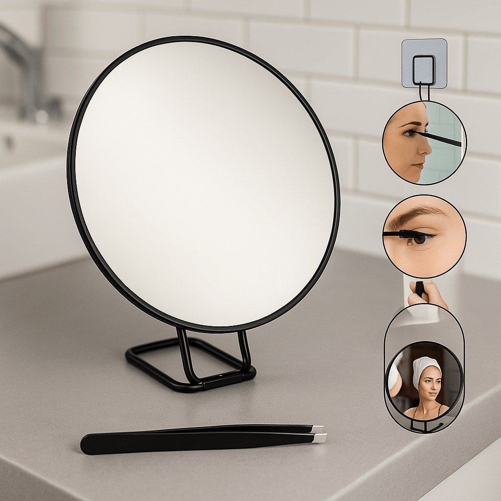 Espejo de Maquillaje con Aumento 30x y Soporte Ajustable - VyFlair