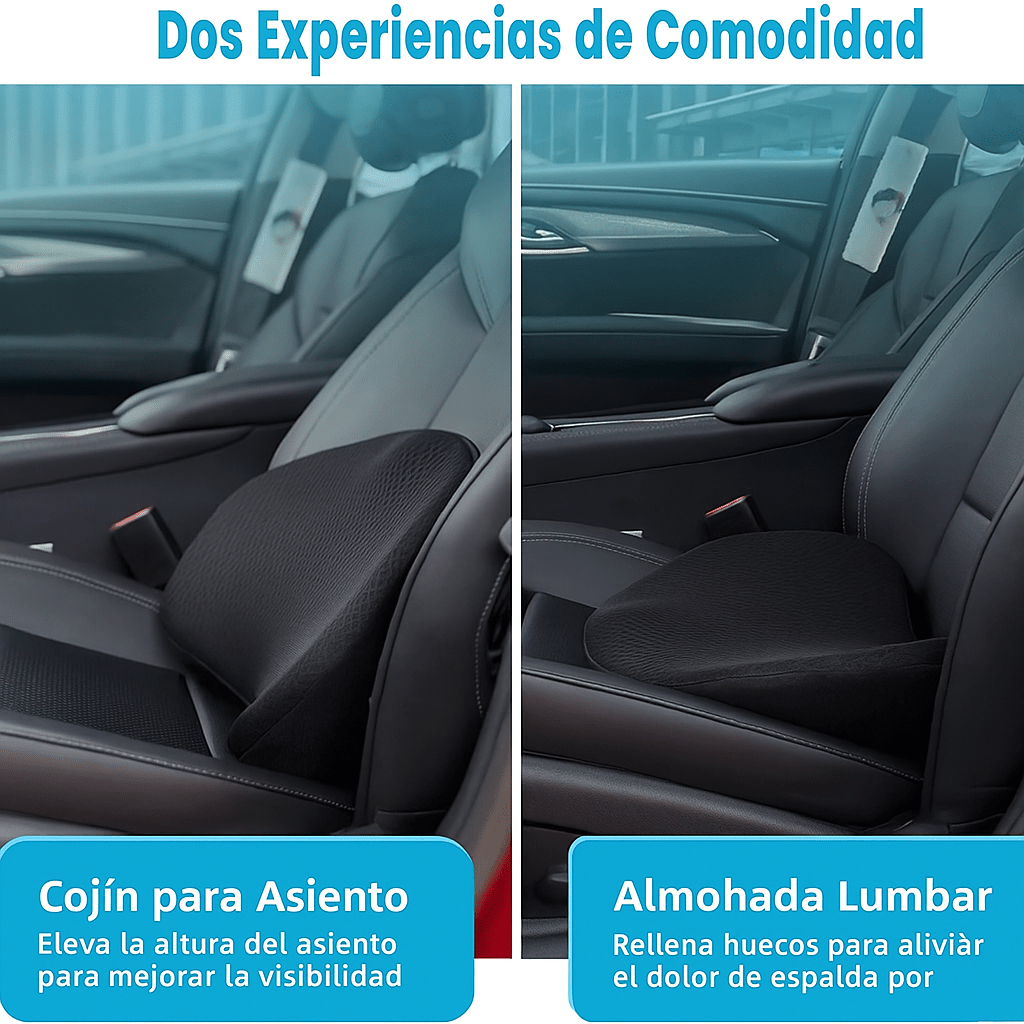 Cojín Viscoelástico Ergonómico para Asiento de Coche - VyFlair