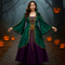 Vestido Halloween Terciopelo Manga Larga - Maxi - VyFlair