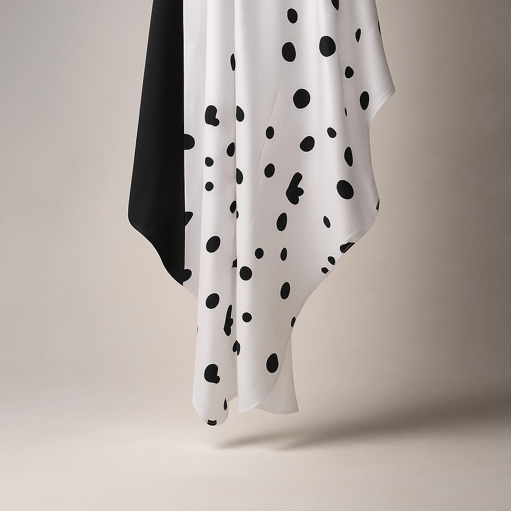 Vestido Halloween Mujer Dálmata Asimétrico con Capucha - VyFlair