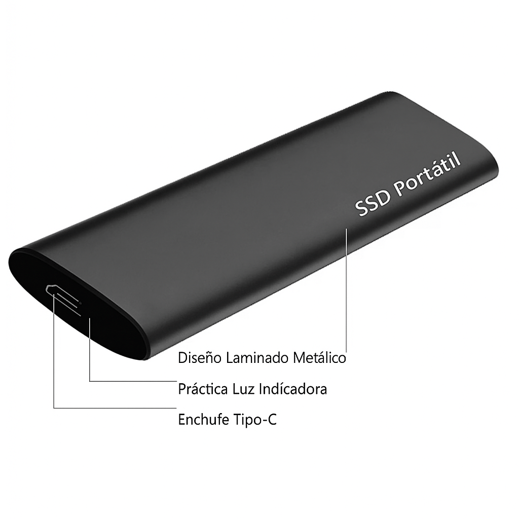 Disco Duro Externo 4TB Ultra Delgado USB - C - VyFlair