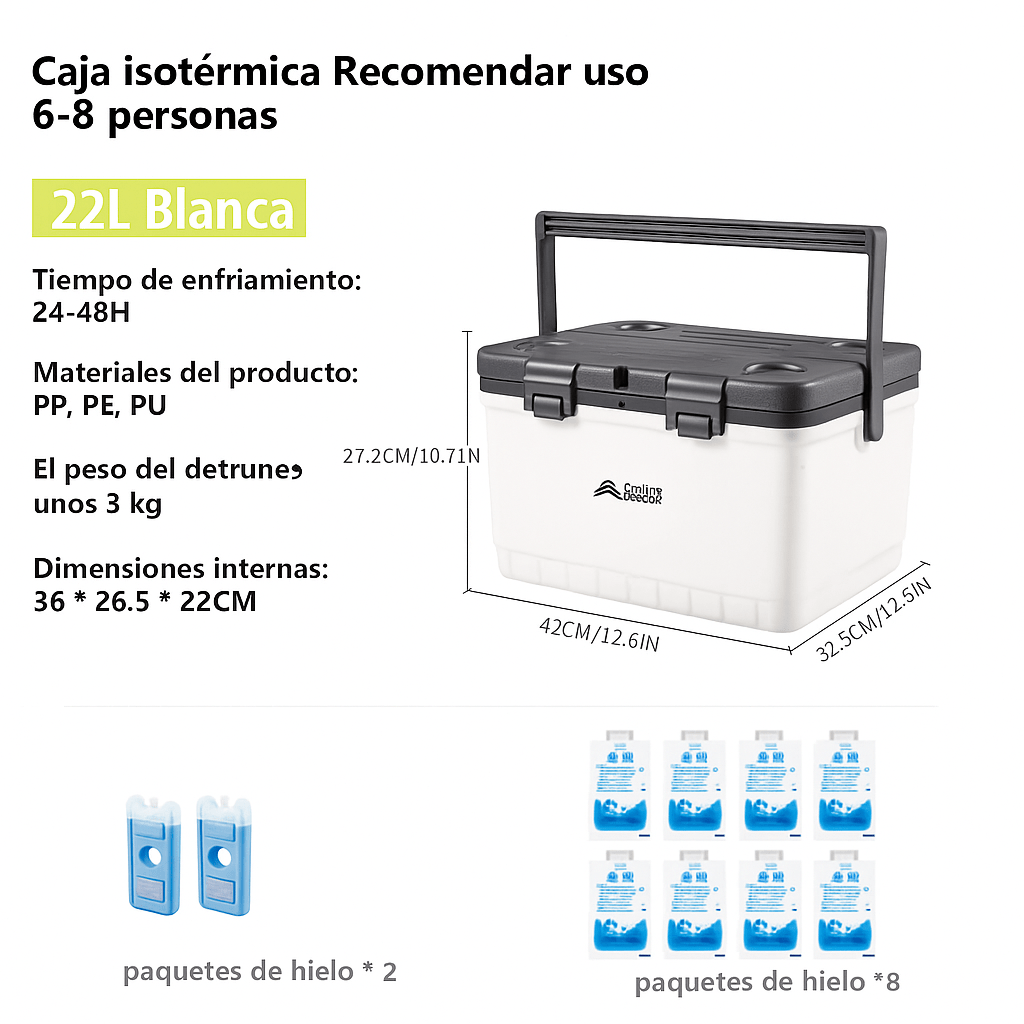 Nevera Portátil Camping Alta Capacidad 48H Enfriamiento - VyFlair