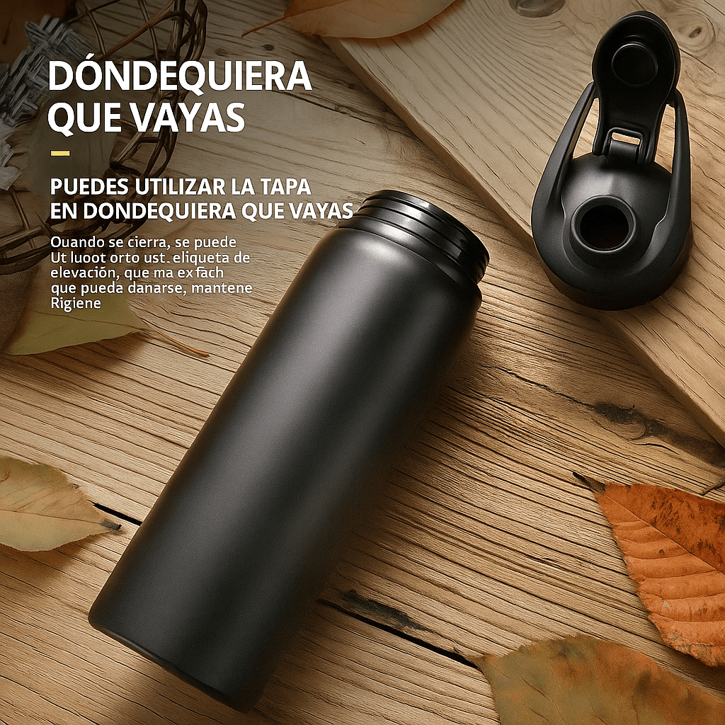 Botella de Agua Irrompible Acero Inoxidable 700ml - VyFlair