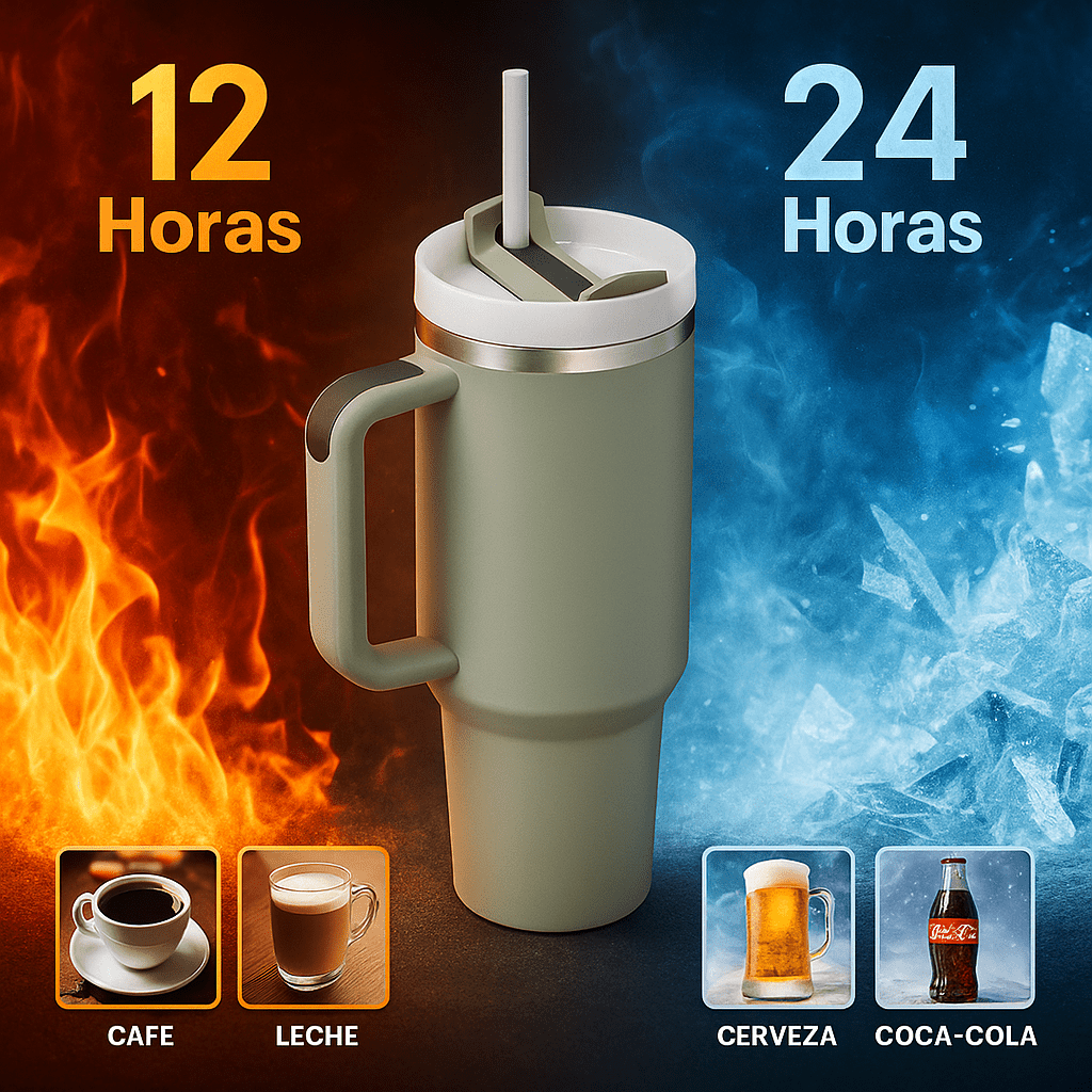 ThermaSip Taza Aislada Acero Inoxidable 40oz - VyFlair