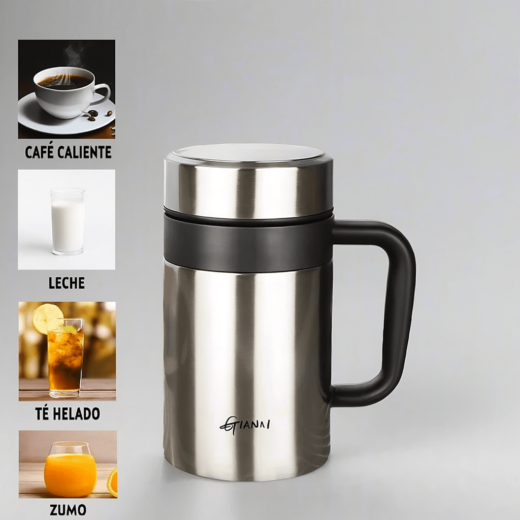 Taza Térmica Acero Inoxidable - Aislamiento Duradero - Estilo Moderno - VyFlair