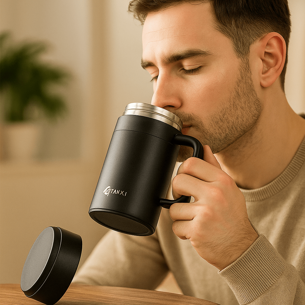 Taza Térmica Acero Inoxidable - Aislamiento Duradero - Estilo Moderno - VyFlair