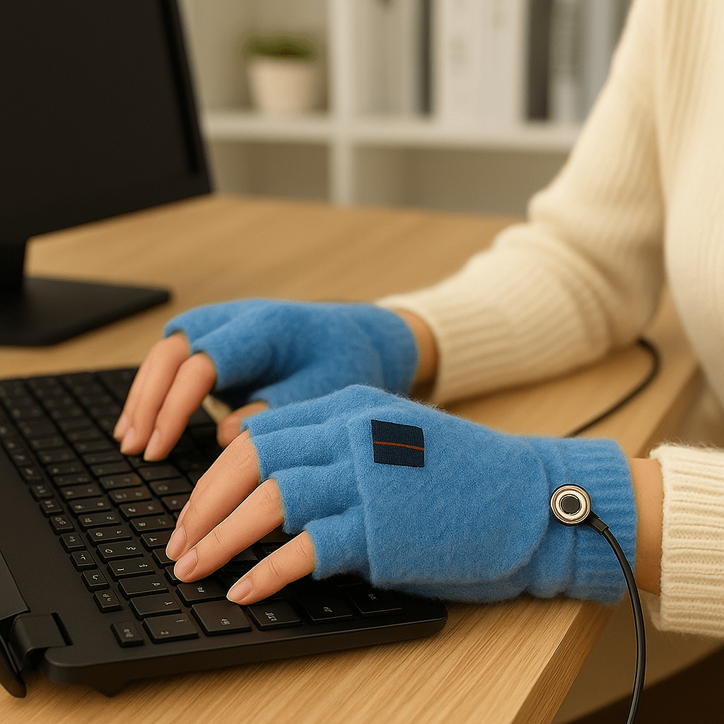 Guantes Calefactables USB Tricot – Sin Dedos & Confort Invierno - VyFlair