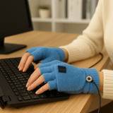 Guantes Calefactables USB Tricot – Sin Dedos & Confort Invierno - VyFlair