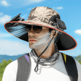 Sombrero de Pesca con Ventilador Solar Recargable - VyFlair