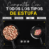 ForgeSet Juego 3 Sartenes Hierro Fundido Profesional - VyFlair