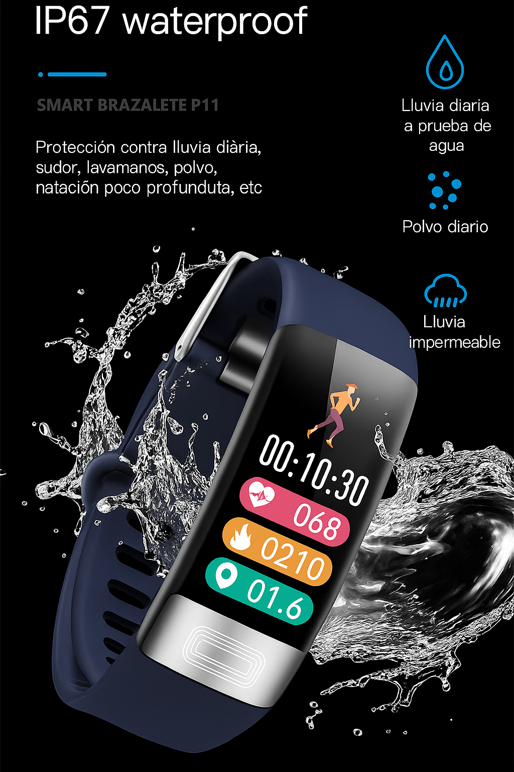 Pulsera Inteligente ECG SpO2 Presión y Frecuencia Cardíaca - VyFlair