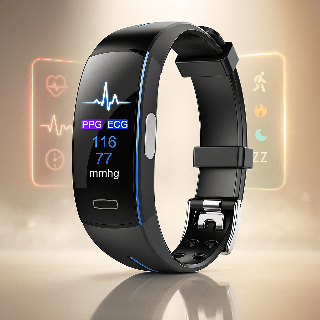 Reloj Inteligente P3 con Presión Arterial y Frecuencia Cardíaca - VyFlair
