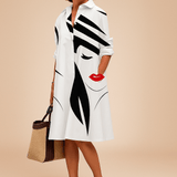 Vestido Casual Impreso Elegante para Mujeres - VyFlair