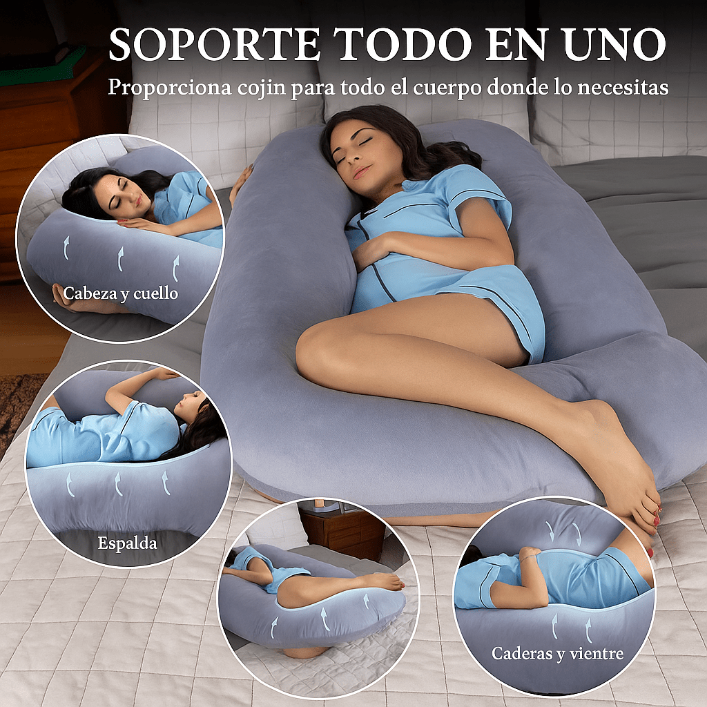 ChillMom Almohada de Embarazo - Soporte Total - Ergonómica - Espuma viscoelástica - Lavable - VyFlair