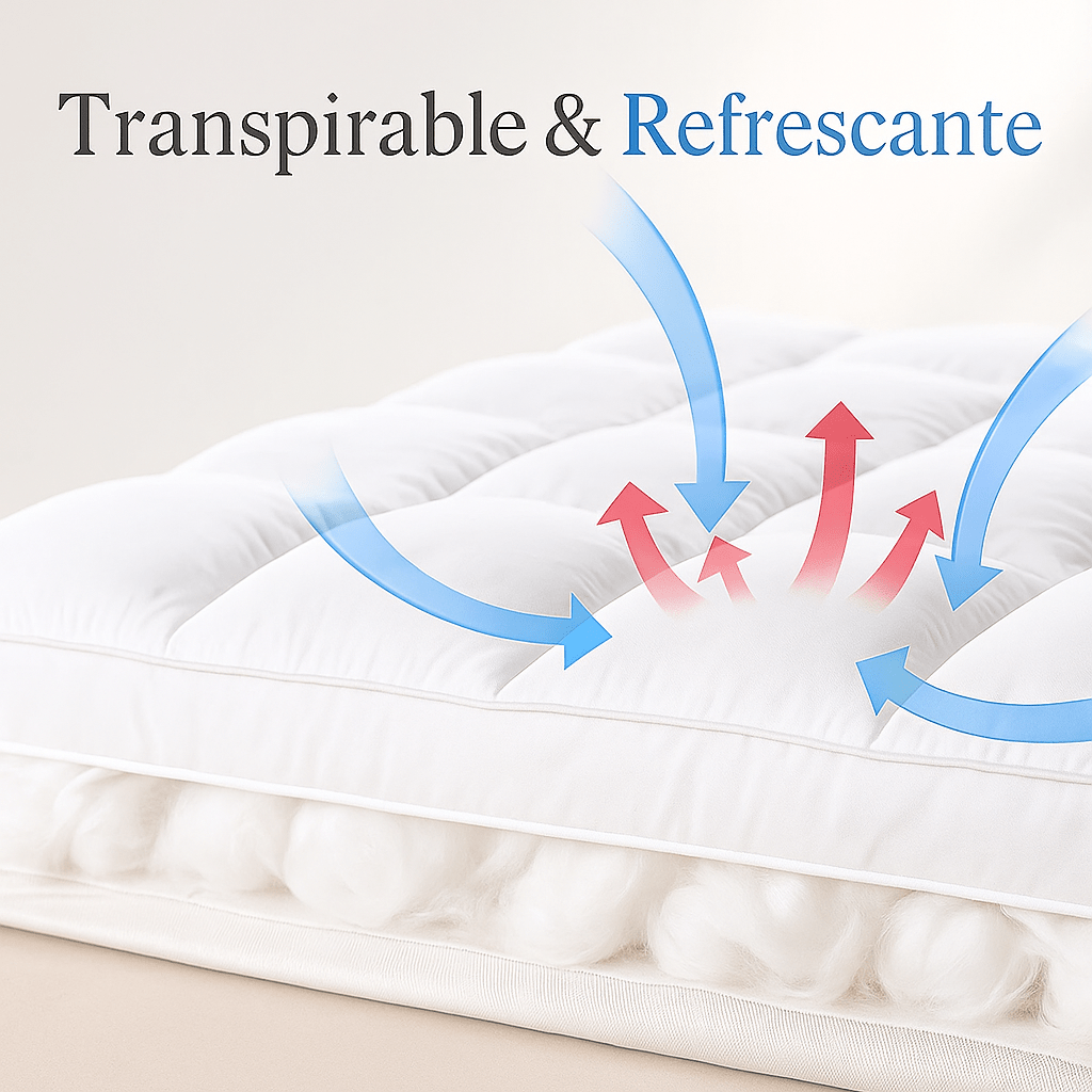 CloudLift - Protector de Colchón Refrigerante - Transpirable Lavable Antiácaros - VyFlair