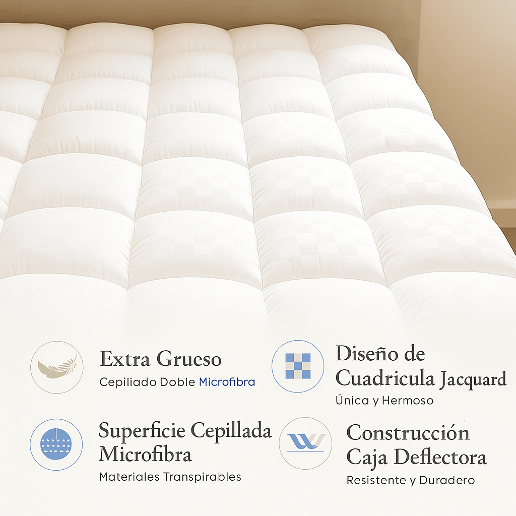 CloudLift - Protector de Colchón Refrigerante - Transpirable Lavable Antiácaros - VyFlair