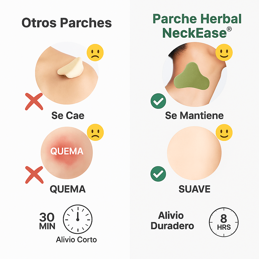 Parches Herbales NeckEase - Alivio Natural y Calor Terapéutico para Cuello - VyFlair