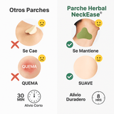 Parches Herbales NeckEase - Alivio Natural y Calor Terapéutico para Cuello - VyFlair