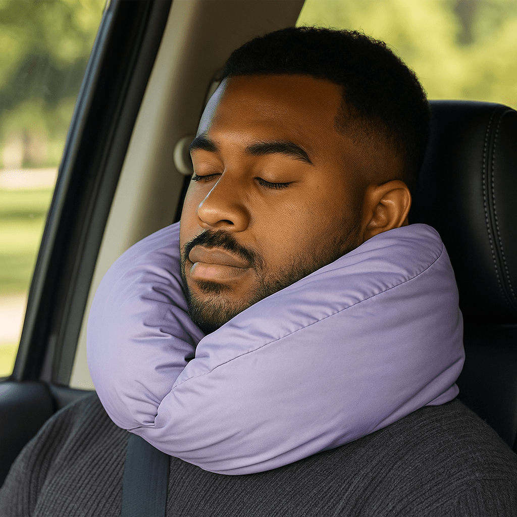 Almohada de viaje Infinity - soporte cervical ergonómica - viscoelástica compacta - VyFlair