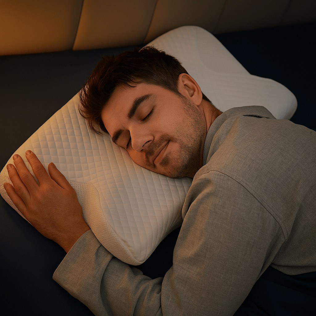 CozyRest Almohada Viscoelástica Cuello - Soporte Ergonómico - Alivio Cervical - VyFlair
