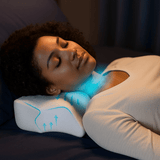 CozyRest Almohada de Cuello Espuma Viscoelástica - Soporte Ergonómico - Para Viaje - VyFlair