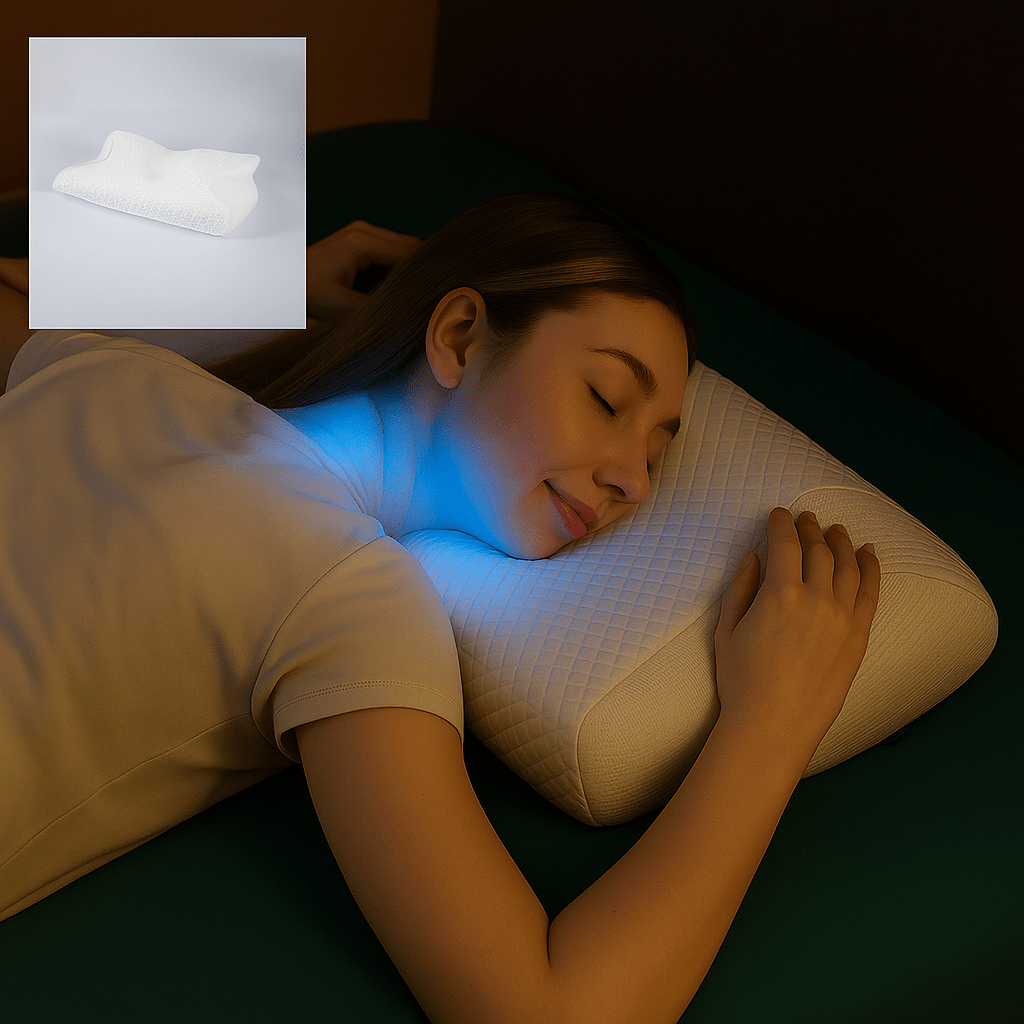 CozyRest Almohada Viscoelástica Cuello - Soporte Ergonómico - Alivio Dolor - VyFlair