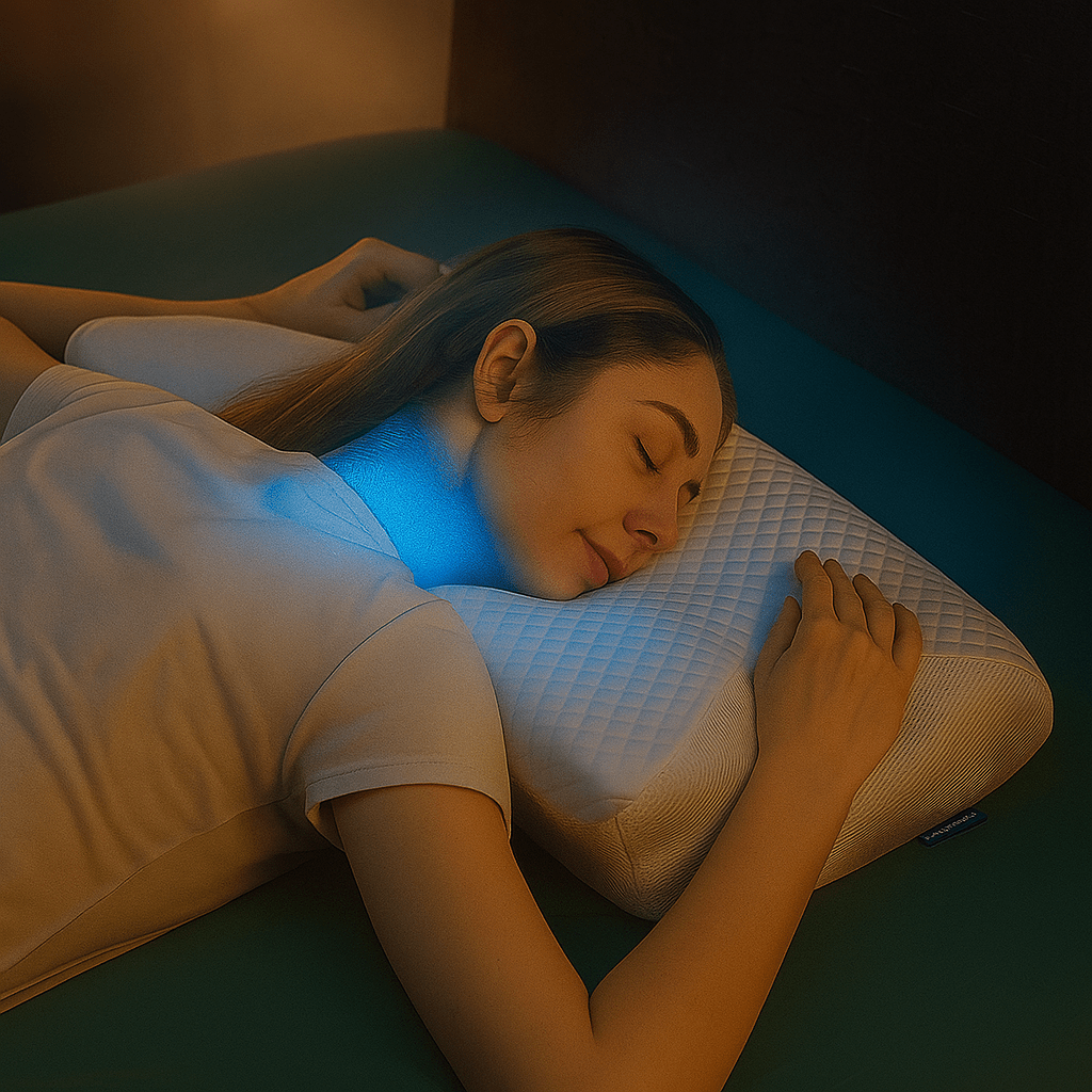 CozyRest Almohada de Cuello Espuma Viscoelástica - Soporte Ergonómico - Para Viaje - VyFlair