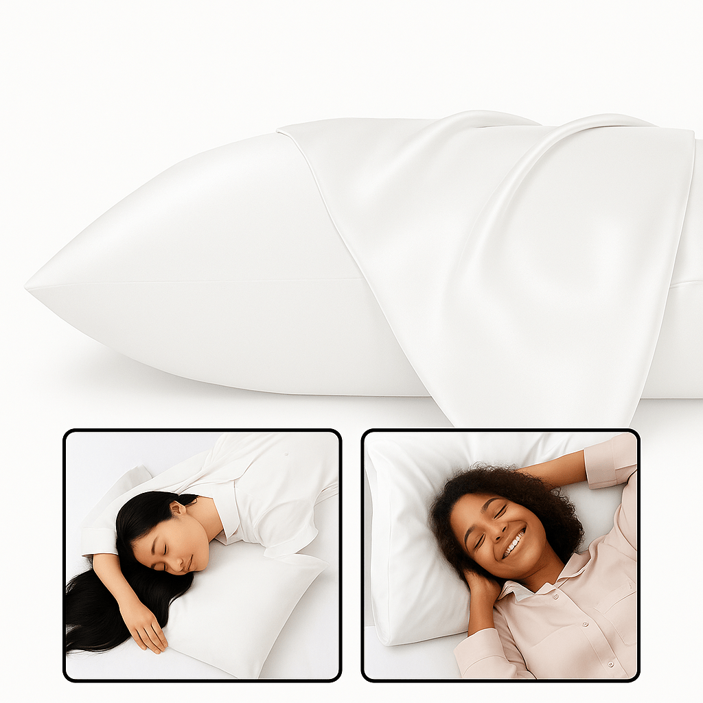 Funda Almohada Seda CozyRest - Pack 2 - Anti - frizz Hipoalergénica - VyFlair