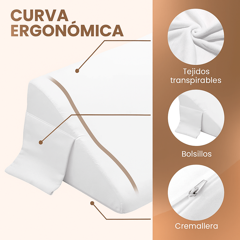ElevateWedge - Almohada Rellenadora de Espacio - Para Cama - VyFlair