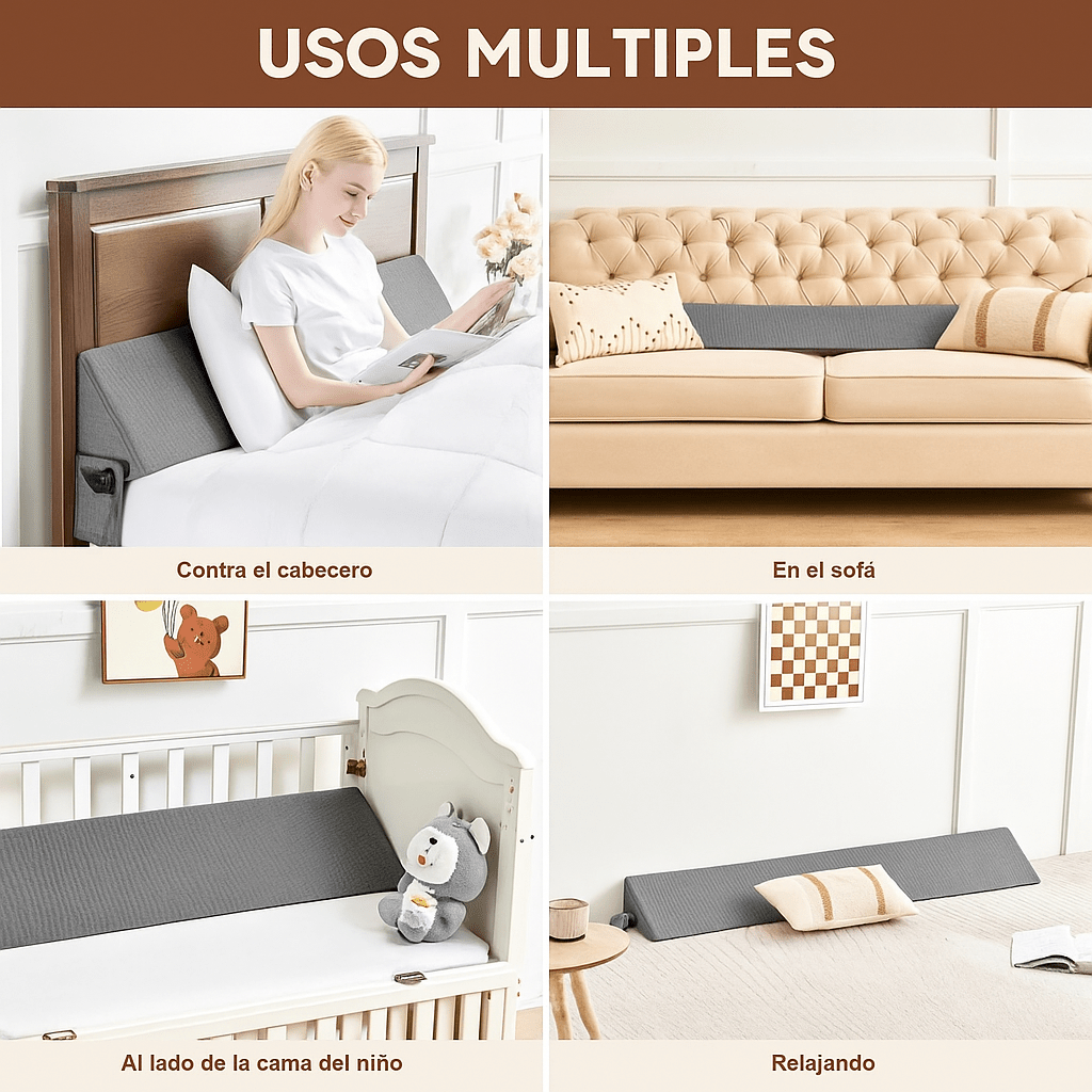 ElevateWedge - Almohada Rellenadora de Espacio - Para Cama - VyFlair