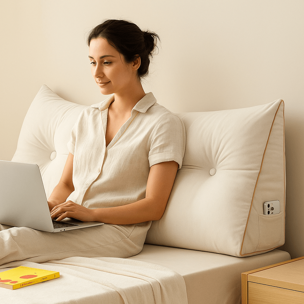 Almohada de Cuña Chic de Lujo - Soporte Cervical - Ergonómica - VyFlair