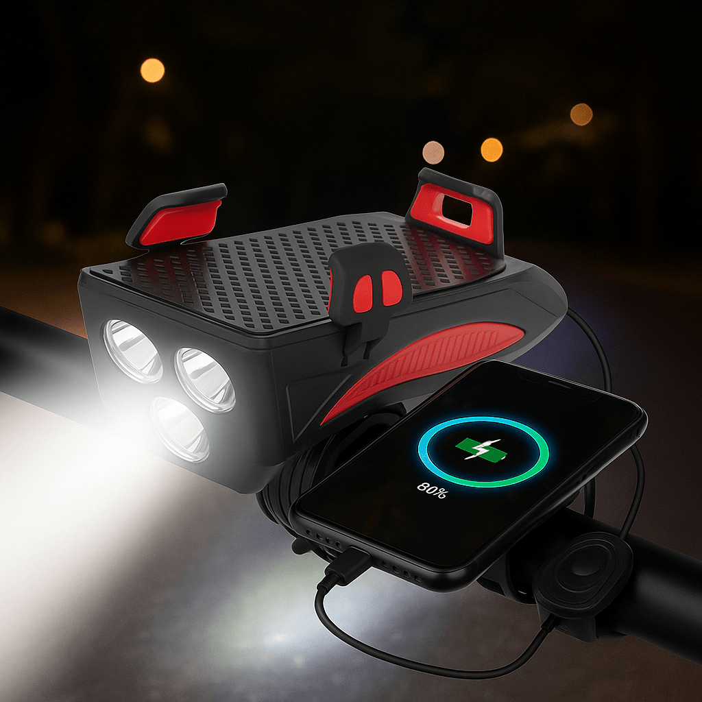 Luz LED Bicicleta 4 en 1 con Powerbank - VyFlair