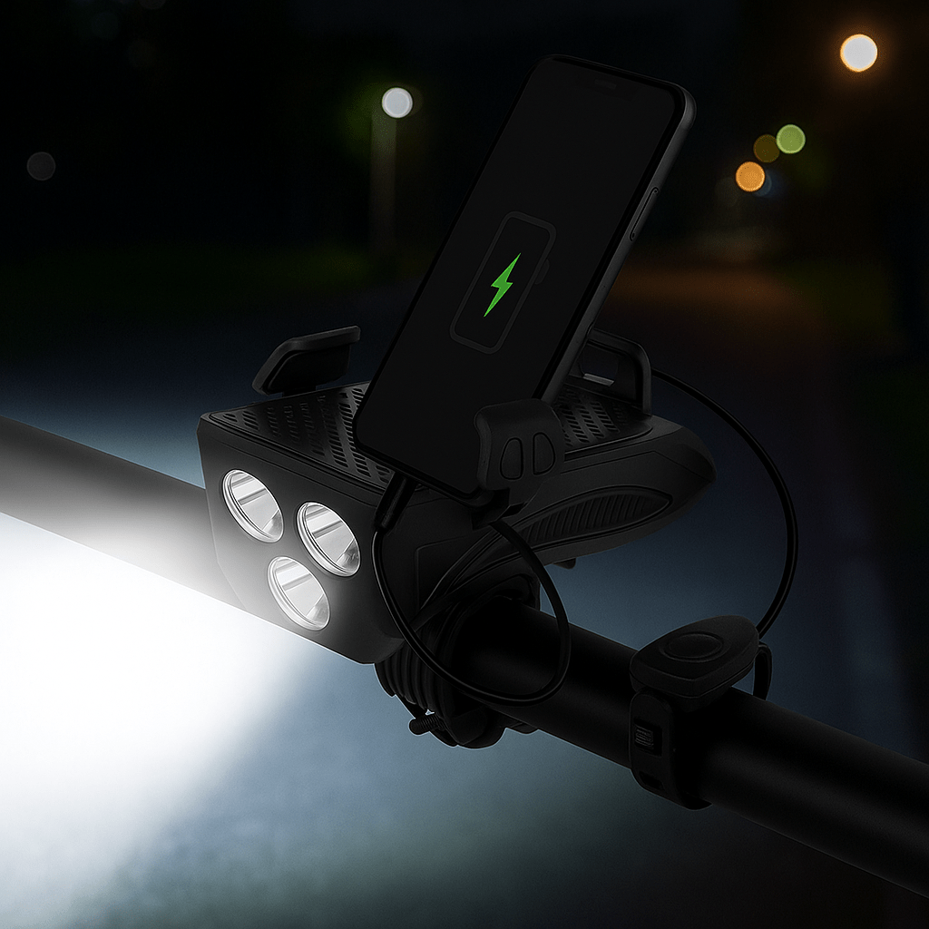 Luz LED Bicicleta 4 en 1 con Powerbank - VyFlair