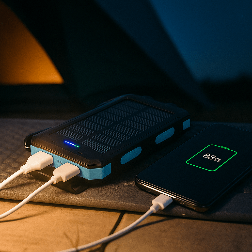 Banco de Energía Solar 500000mAh Impermeable LED - VyFlair