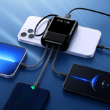 Power Bank 10000mAh Carga Rápida con Cables LED - VyFlair