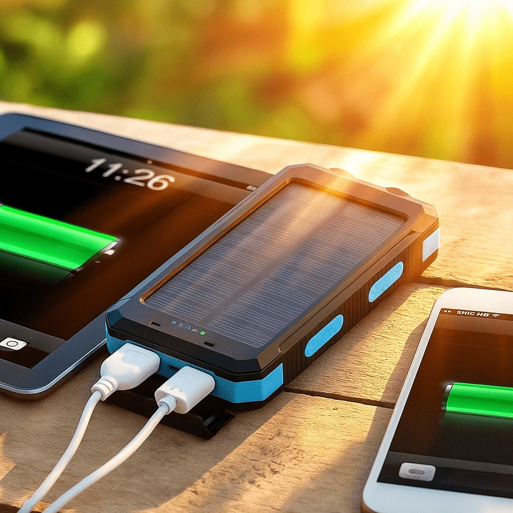 Power Bank Solar 500000mAh Impermeable con Linterna - VyFlair