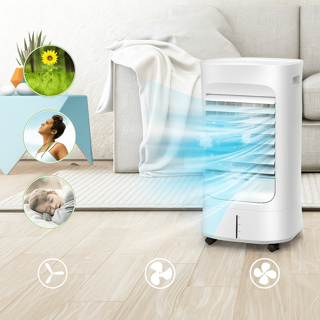 Enfriador Evaporativo Inteligente 4 en 1 Portátil - VyFlair