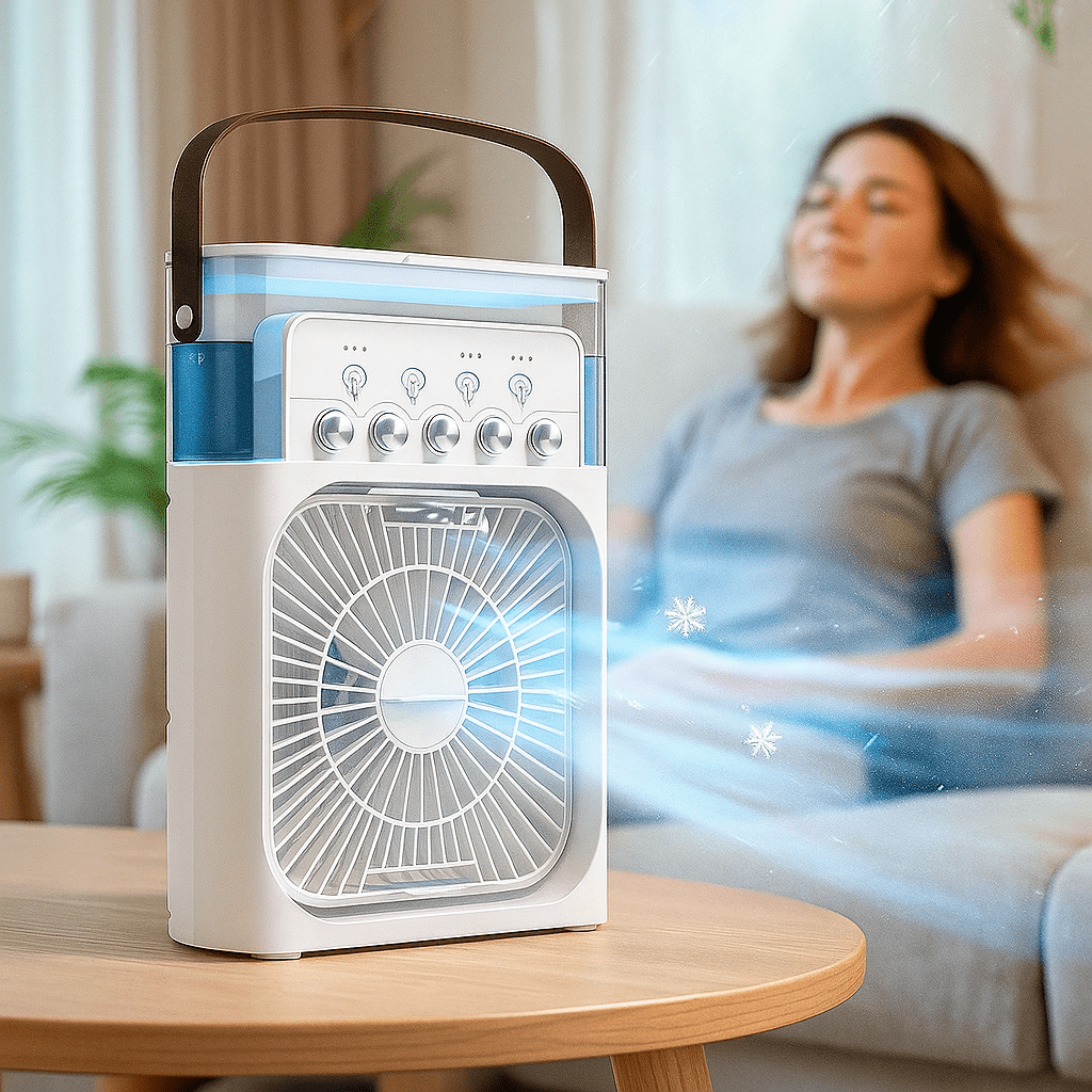 Ventilador Enfriador 3 en 1 LED Portátil Silencioso - VyFlair