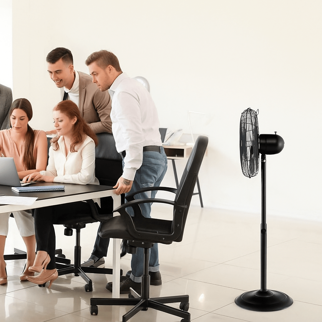 Ventilador de Pedestal 16" Oscilante Ajustable 3 Velocidades - VyFlair